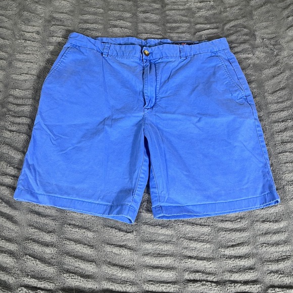 Vineyard Vines Other - Vineyard Vines Mens Size 40 Blue Cotton Stretch Flat Front Chino Shorts AP964